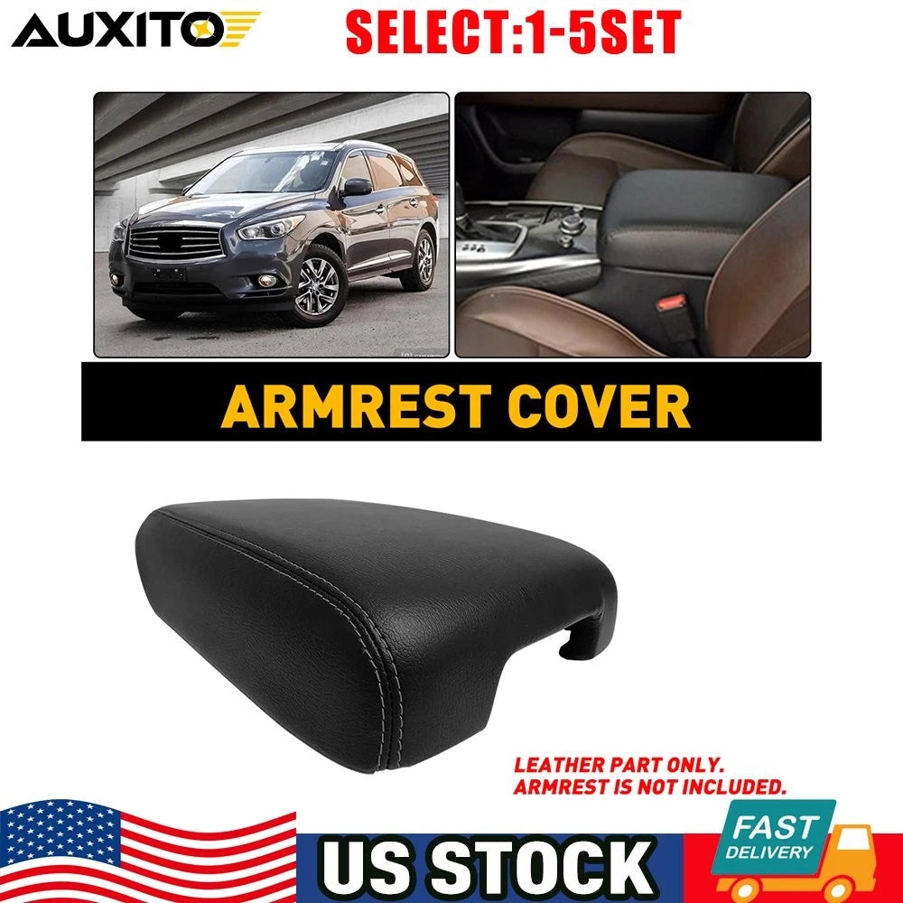 Black Armrest Cover for Infiniti QX60 (2014–2020) Center Console Lid