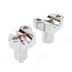 2" Straight Handlebar Risers for Harley Dyna Sportster Softail Chrome