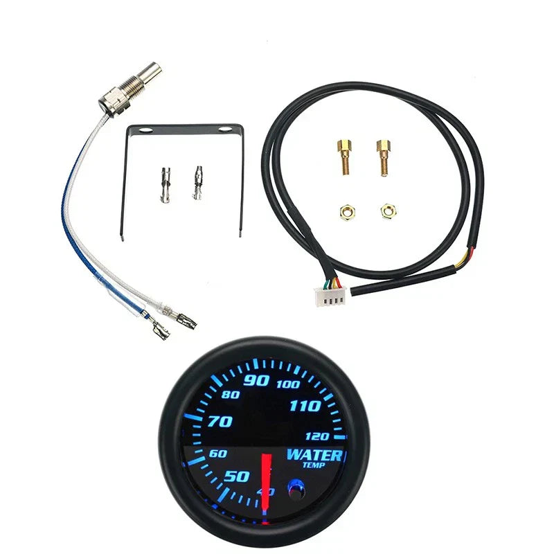 2" 52mm 7 Colors LED Water Coolant Temperature Gauge for Universal Car