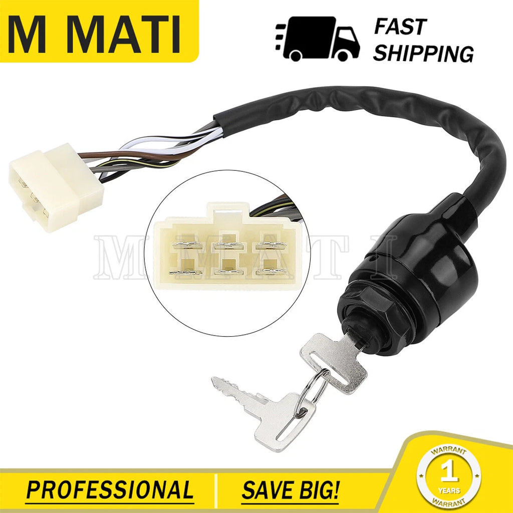 Ignition Switch & Key for Kawasaki Mule 500 550 2500 2510 2520 (2010–2020)