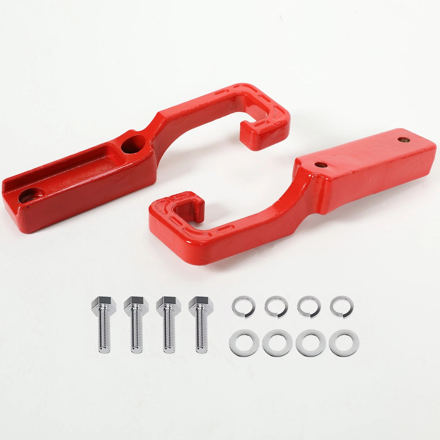 Pair Front Tow Hooks for Jeep Grand Cherokee (2015–2023) Red Forged