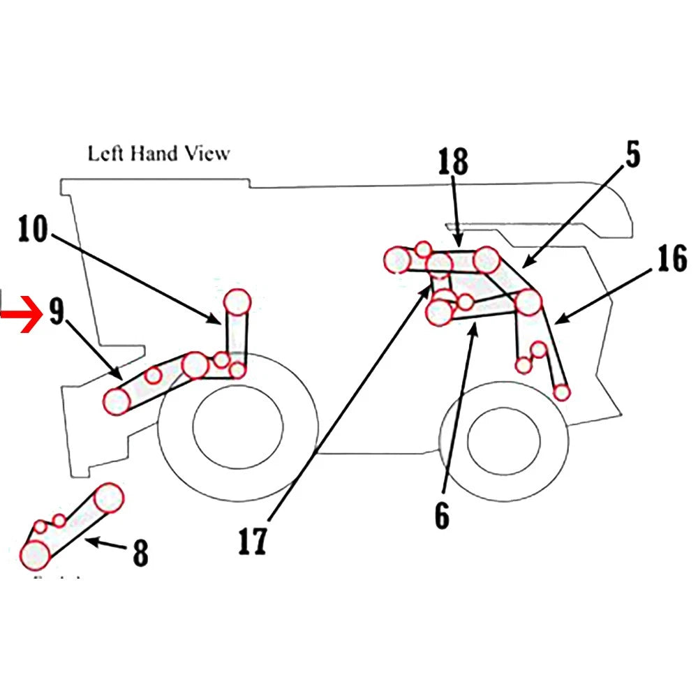 H205169 V-Belt for John Deere 9650-9750 (2000–2007)