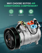 A/C Compressor for Honda Accord 2003–2007 2.4L 10S17C 77389