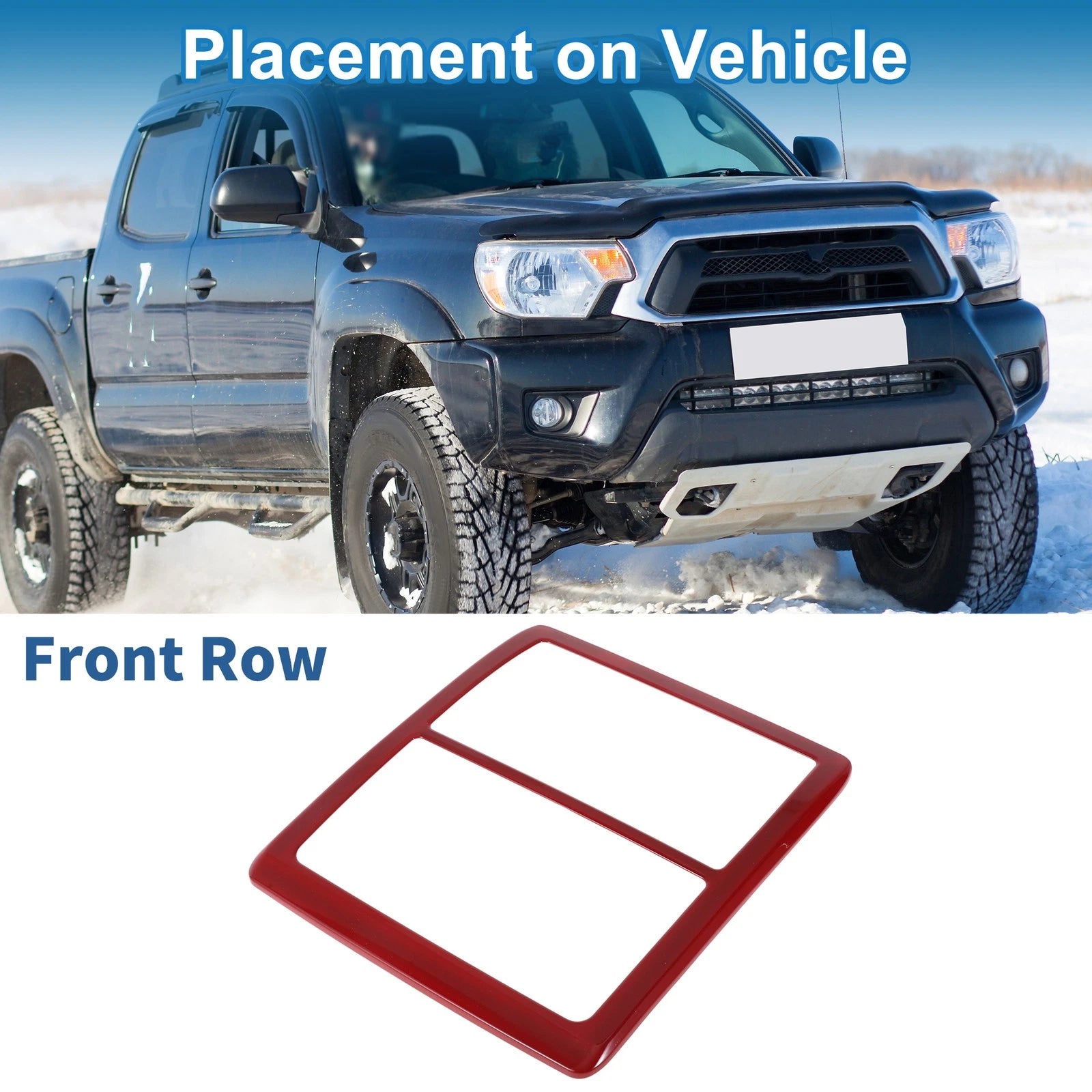 Front Row Headlight Trim Bezel for Toyota Tacoma (2016–2023) Red