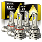 Set of 4 LED Headlight Bulbs 9005 9006 for High and Low Beam