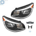 Set of 2 Halogen Headlights for Kia Soul (2014–2019) Chrome
