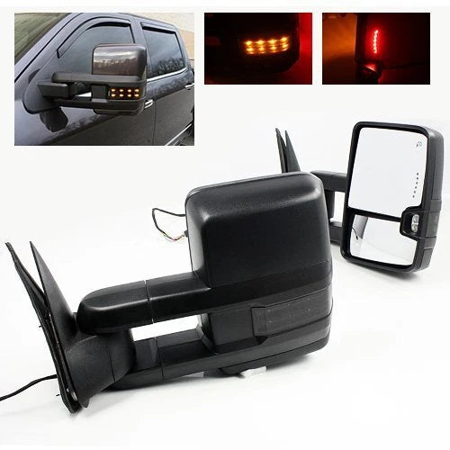 Power LED Smoke Towing Mirrors for Silverado Sierra (2014–2023)