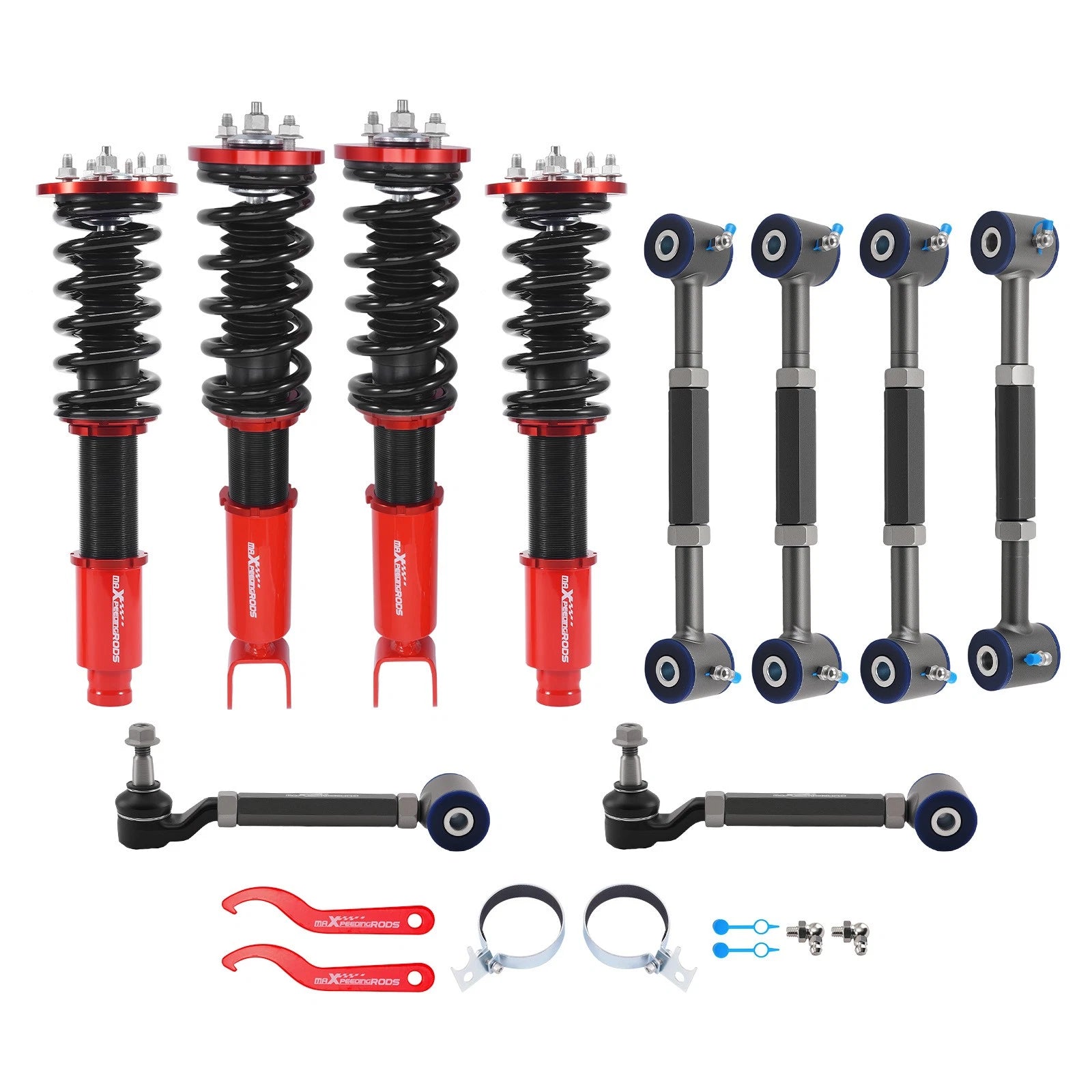 Coilovers & Adjustable Rear Camber Arm & Rear Toe Arm for Honda Accord (2008–2012)