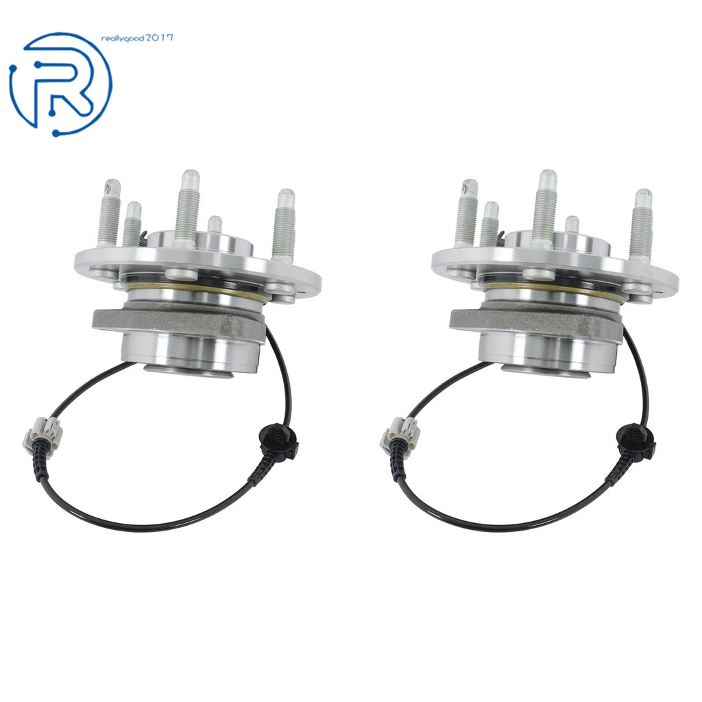 Set of 2 Front Wheel Bearing Hubs for Chevy Silverado 1500 (2007–2018)