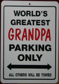 World's Greatest Grandpa Parking Sign for Man Cave