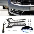 2X L Shaped 6LED White 12V Waterproof DRL Fog Light Lamp for Car