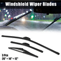 Set of 3 Front Windshield Wiper Blades for Nissan Rogue (2008–2013)
