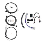 16" Black Stainless Cable Brake Line Kit for Harley Softail (2011–2015)