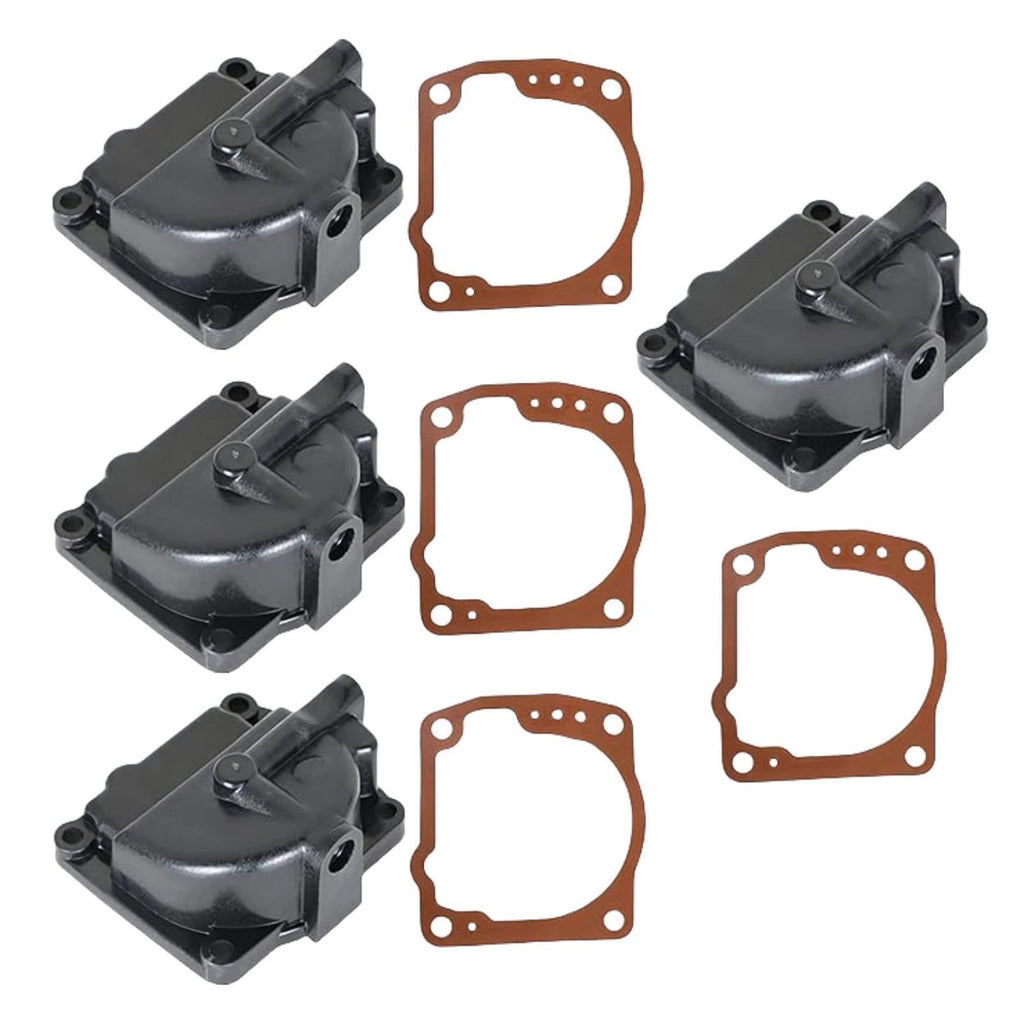 Set of 4 Carburetor Float Bowl Chambers for Johnson Evinrude (343870, 0433000, 766418)