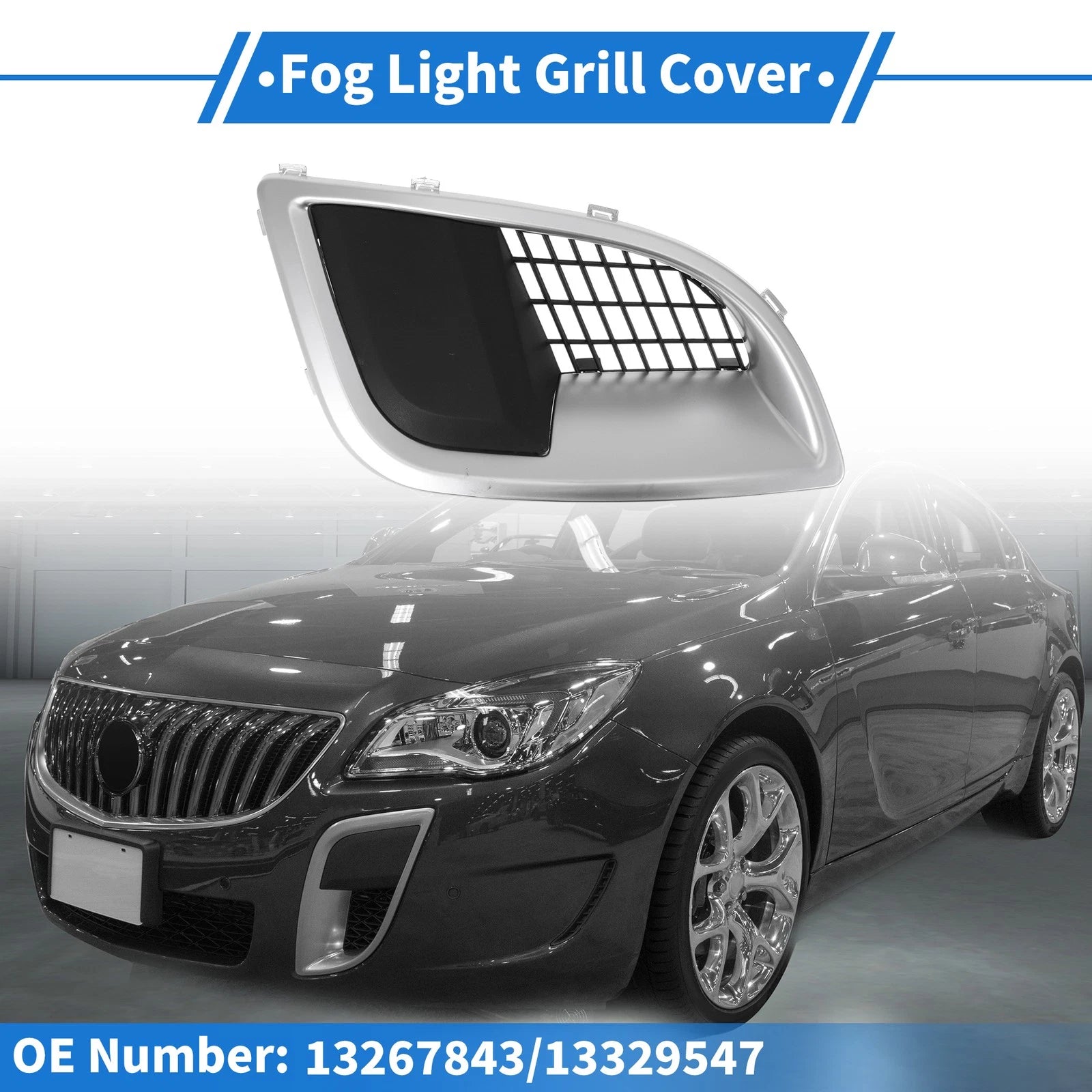 1 Pc Fog Light Grill for Buick Regal (2009–2014) No. 13267843