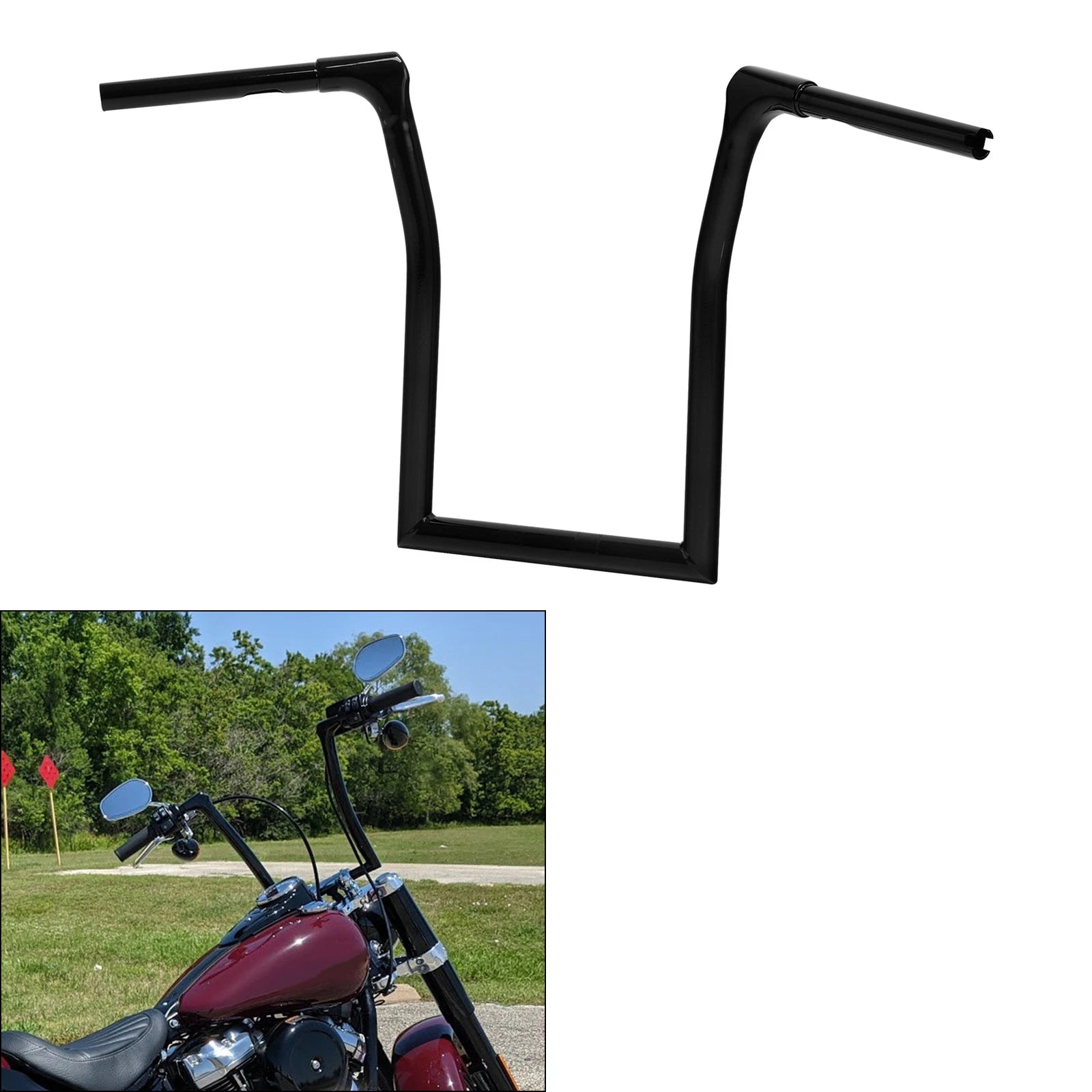 16" Rise 1.26" Ape Handlebar for Harley Softail Fat Boy Sport Glide (2018–Present)
