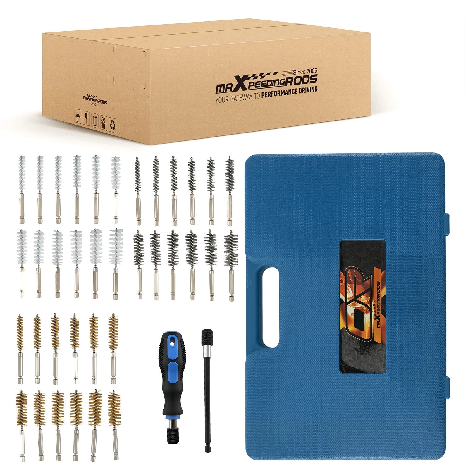36pcs Steel Wire Brush Set for Drill (8-19mm Hex Shank)