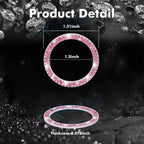 Bling Rhinestone Engine Start Button Ring Tissue Holder for (Pink) (-)
