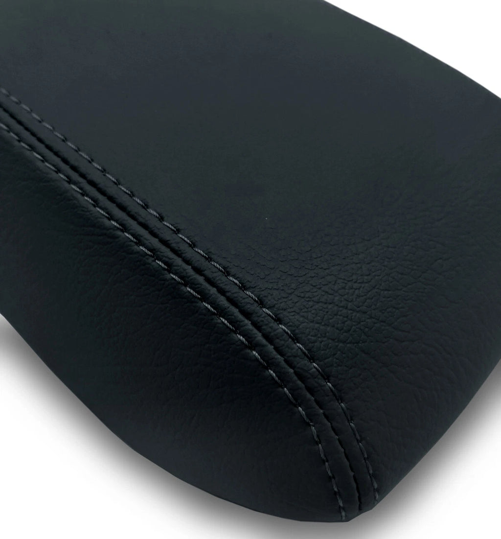 Center Console Lid Armrest Cover for Subaru Forester (2009–2018) Black PVC Leather