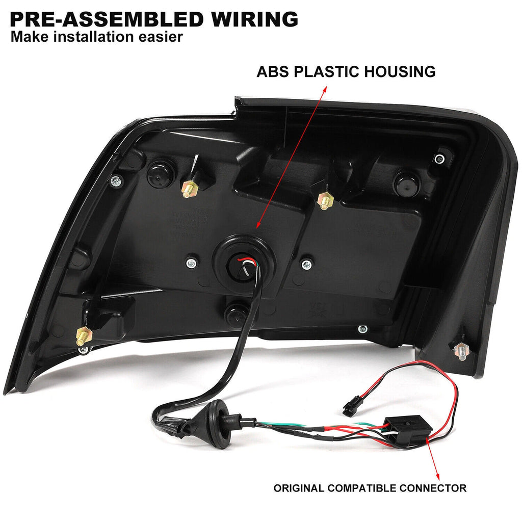 LED Tail Lights for Ford Mustang (1999-2004) Sequential Signal Black