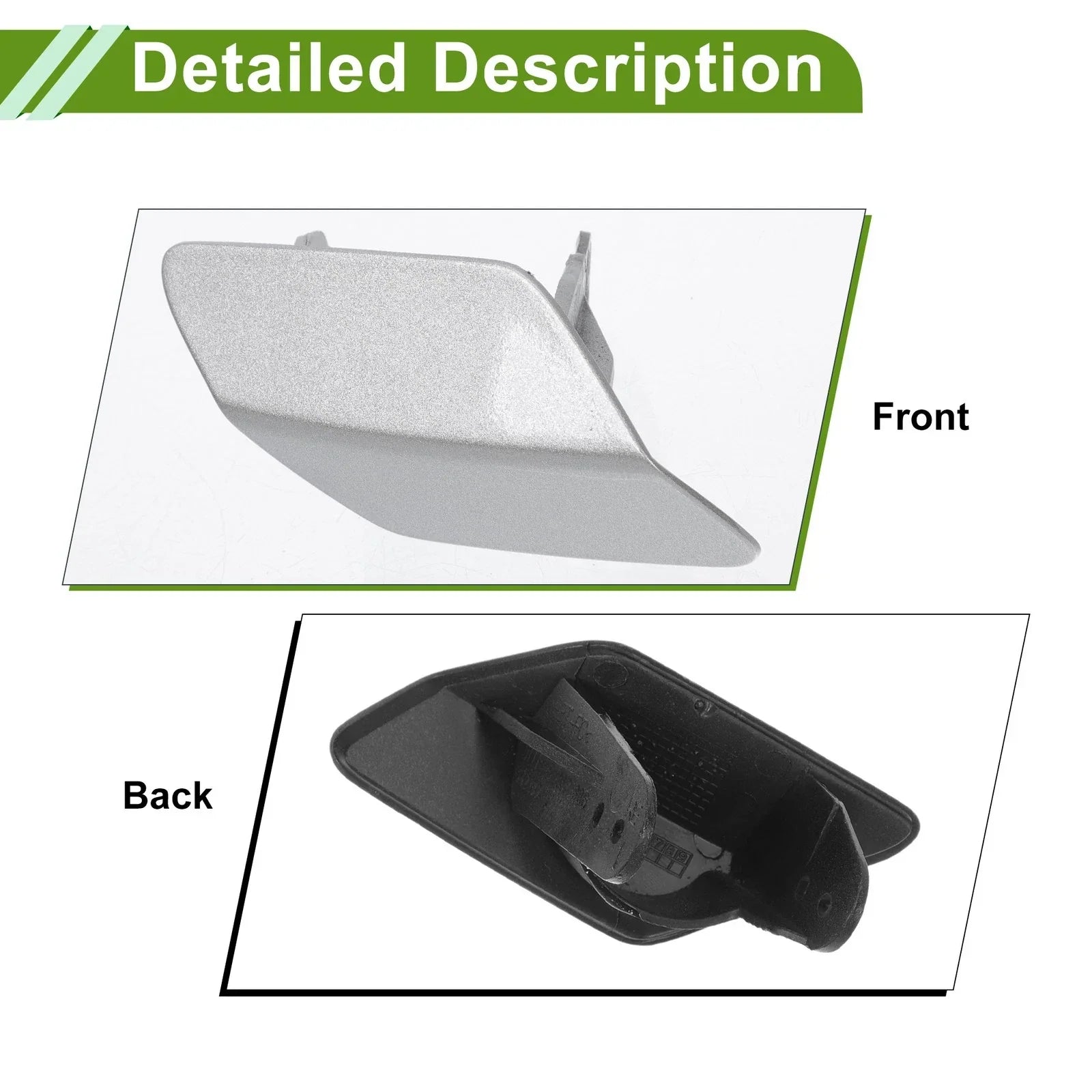 Front Right Washer Nozzle Cover for BMW 320i Silver Tone