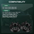 2Pcs Wheel Spacers 5x150 2" Thick 14x1.5 for Toyota Tundra (2007–2022) Lexus LX470