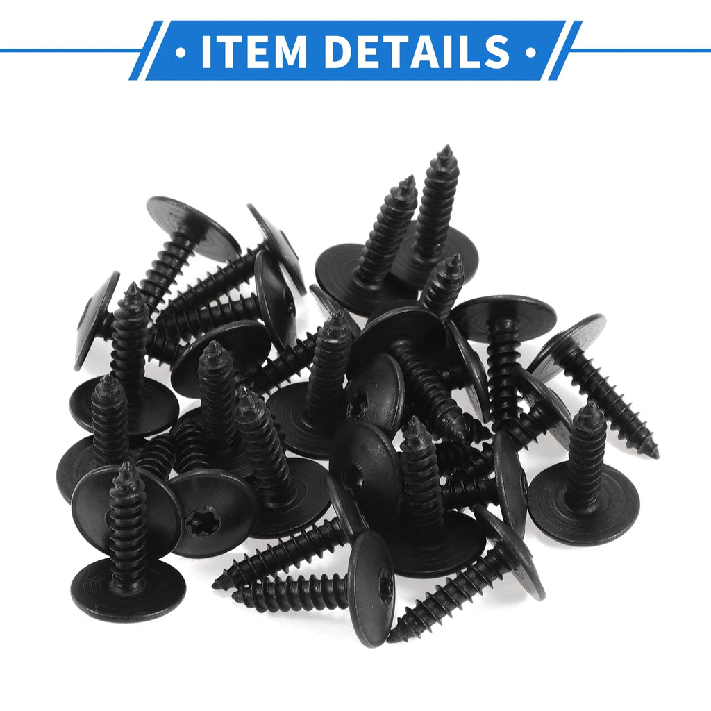 30 Pcs Fender Liner Splash Shield Bumper Cover Screw for Audi A4 (1996–2016)
