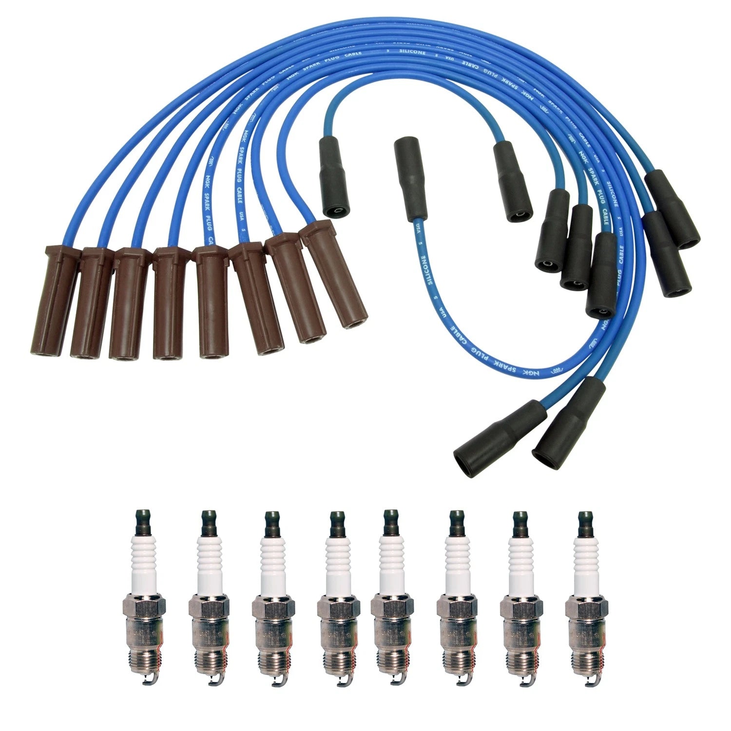 NGK 7mm Wire Set & Denso Iridium Spark Plug Kit for G3500 P3500 (1996–2002)