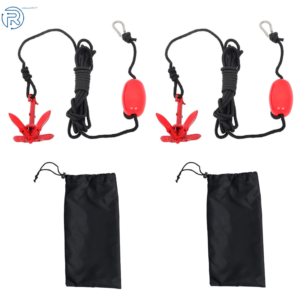2 Pack Folding Anchor Set for Grapnel Boat Marine Kayak (0.7KG)