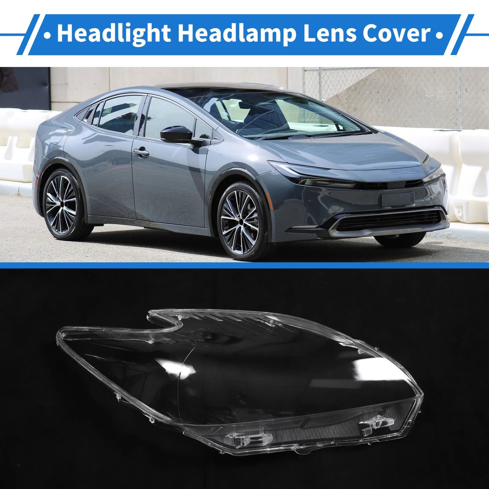 Headlight Lens Cover for Toyota Prius (2010–2012) PC Clear