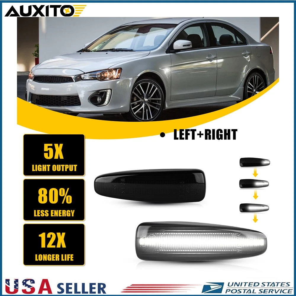 Smok Sequential White LED Side Marker Light for Mitsubishi Lancer Evo X (2008–2015)