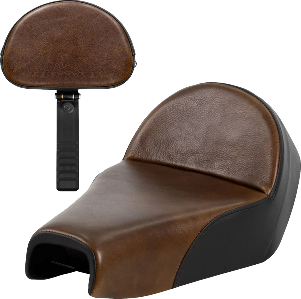 Saddlemen Lariat Solo Seat for XL (2004–2022) - Distressed Leather, 4.5 Gal Tank