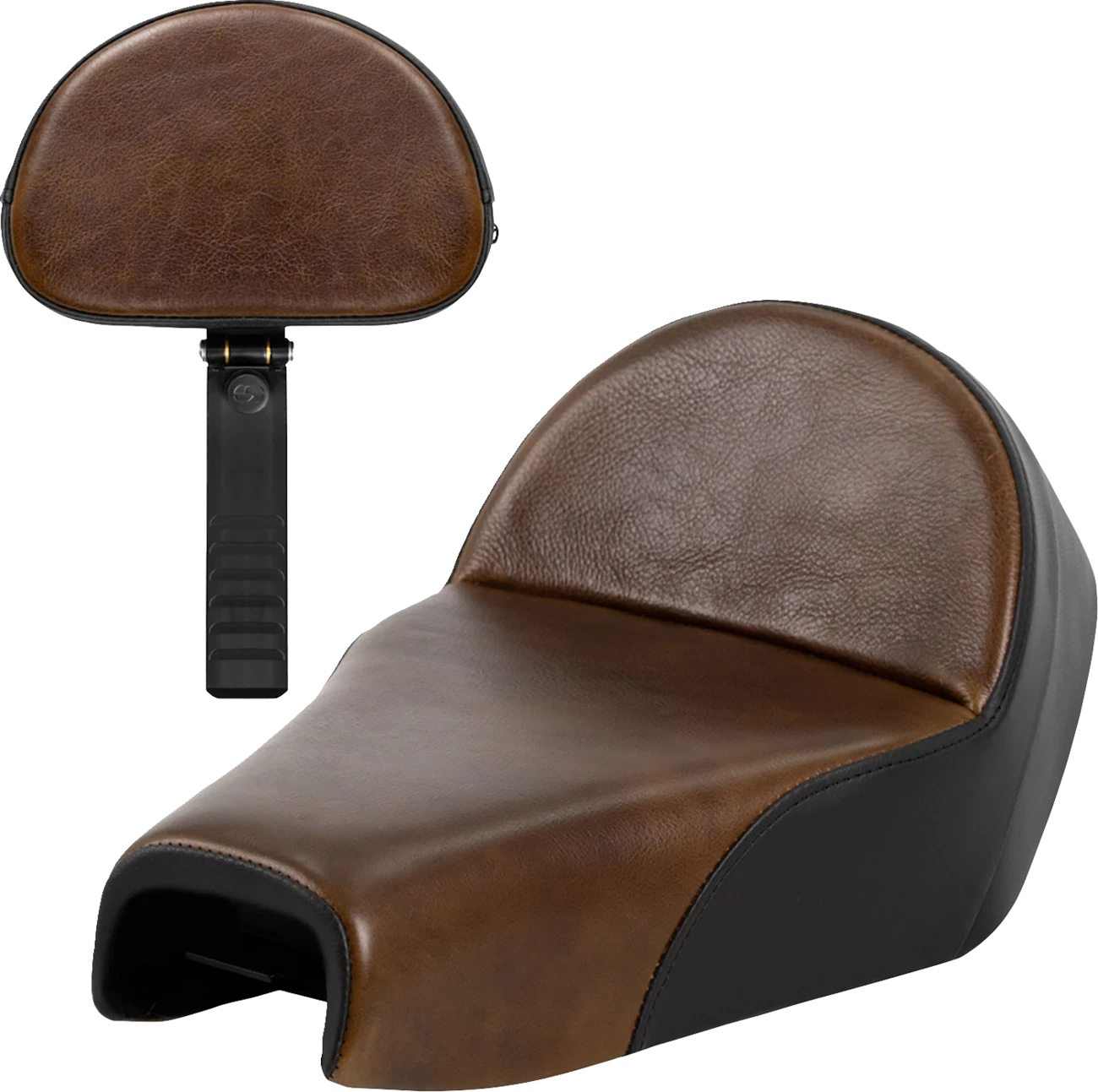 Saddlemen Lariat Solo Seat for XL (2004–2022) - Distressed Leather, 4.5 Gal Tank