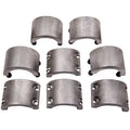 Set of 4 Steel Tube Clamps for Roll Cage Mounts (Weldable, 1.75")