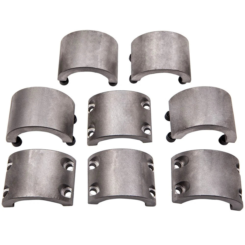 Set of 4 Steel Tube Clamps for Roll Cage Mounts (Weldable, 1.75")