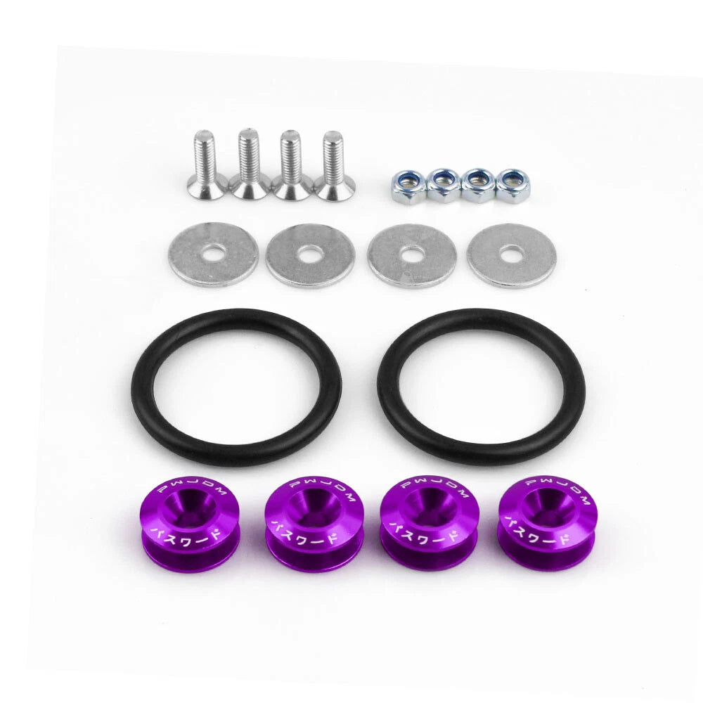 JDM Aluminum Quick Release Fastener Kit for Racing Car