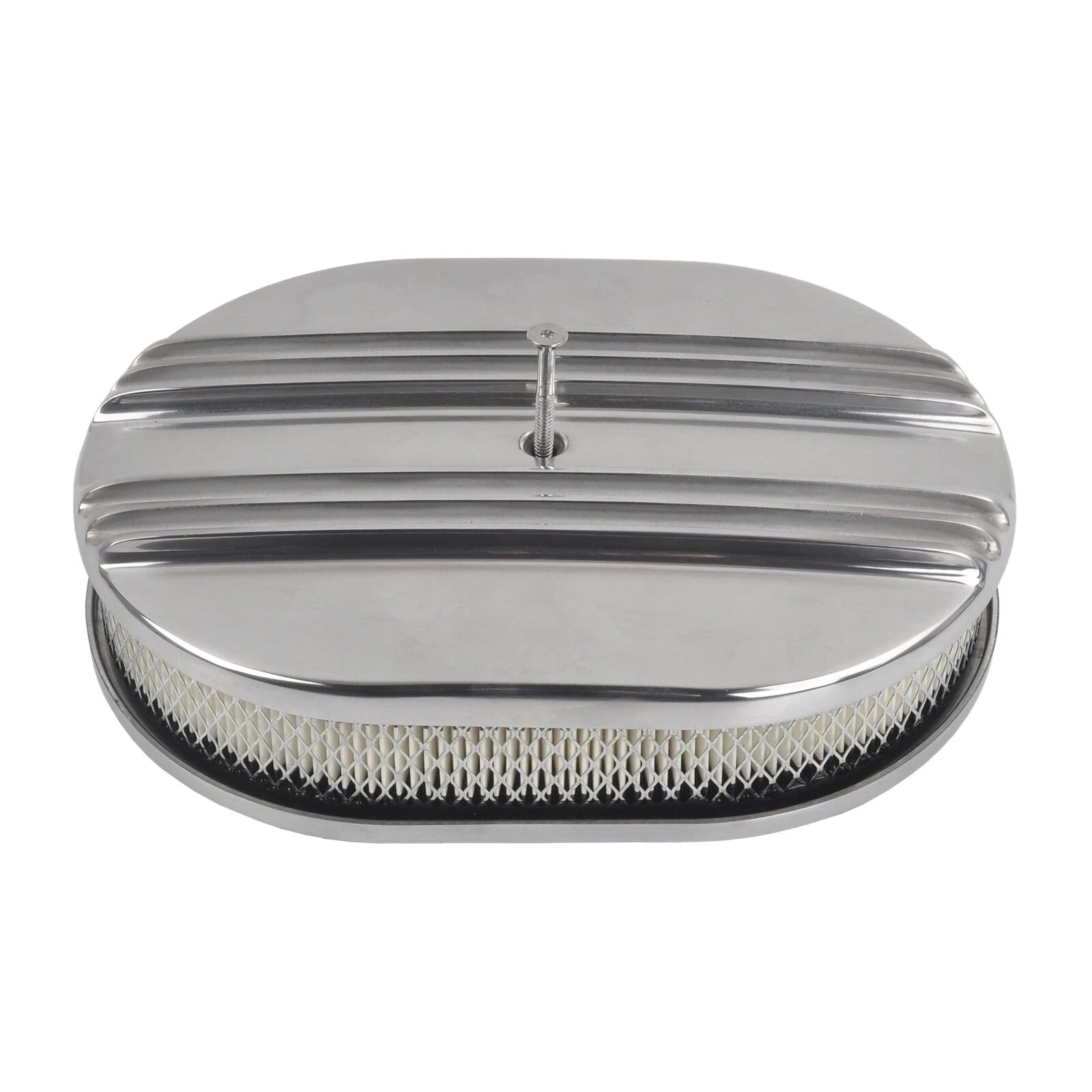 12" Oval Half Finned Air Cleaner Assembly for Ford Chevy (Classic)