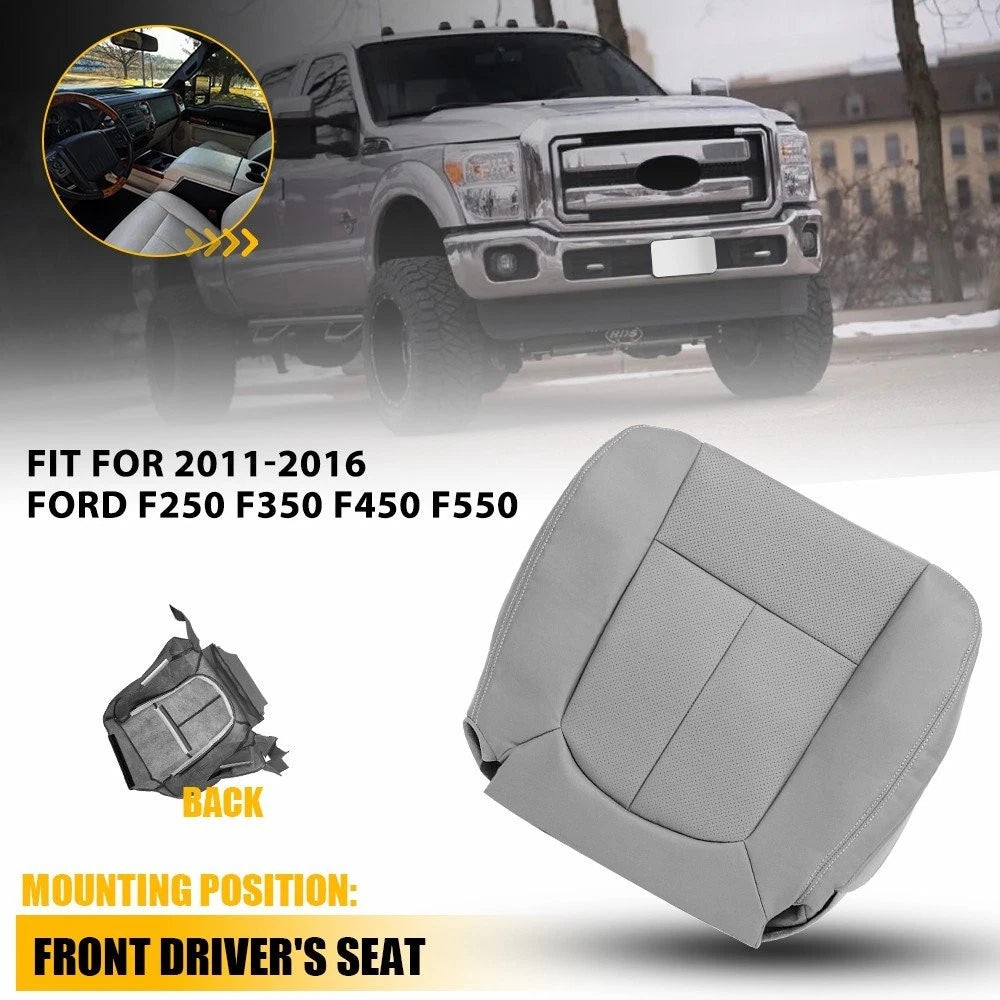 Left Bottom Leather Seat Cover for Ford F-250 F-350 F-450 Super Duty (2011–2016)