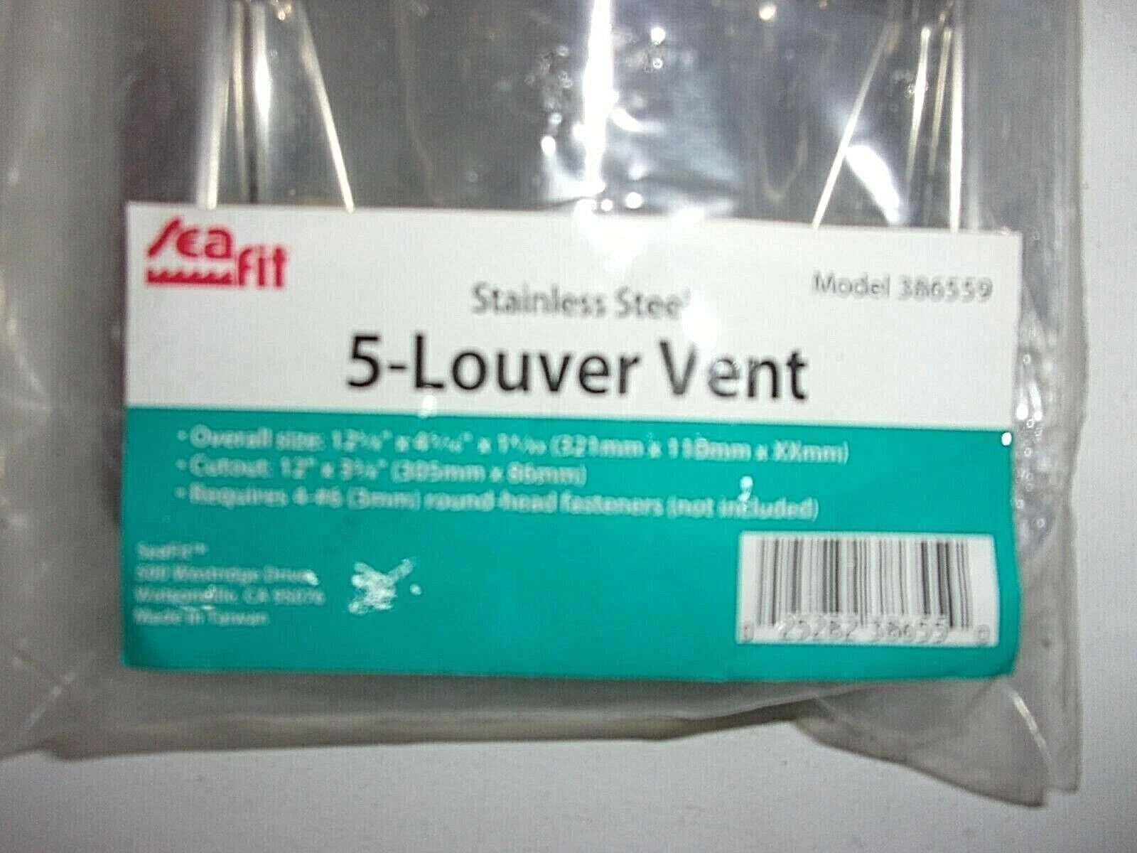 5-Louver Vent for Sea Fit (386559) 12 3/8 x 4 5/16