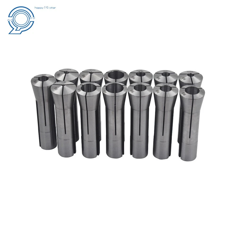 13 Pc R8 Collet Set for R8 Spindle (1/8" to 7/8")