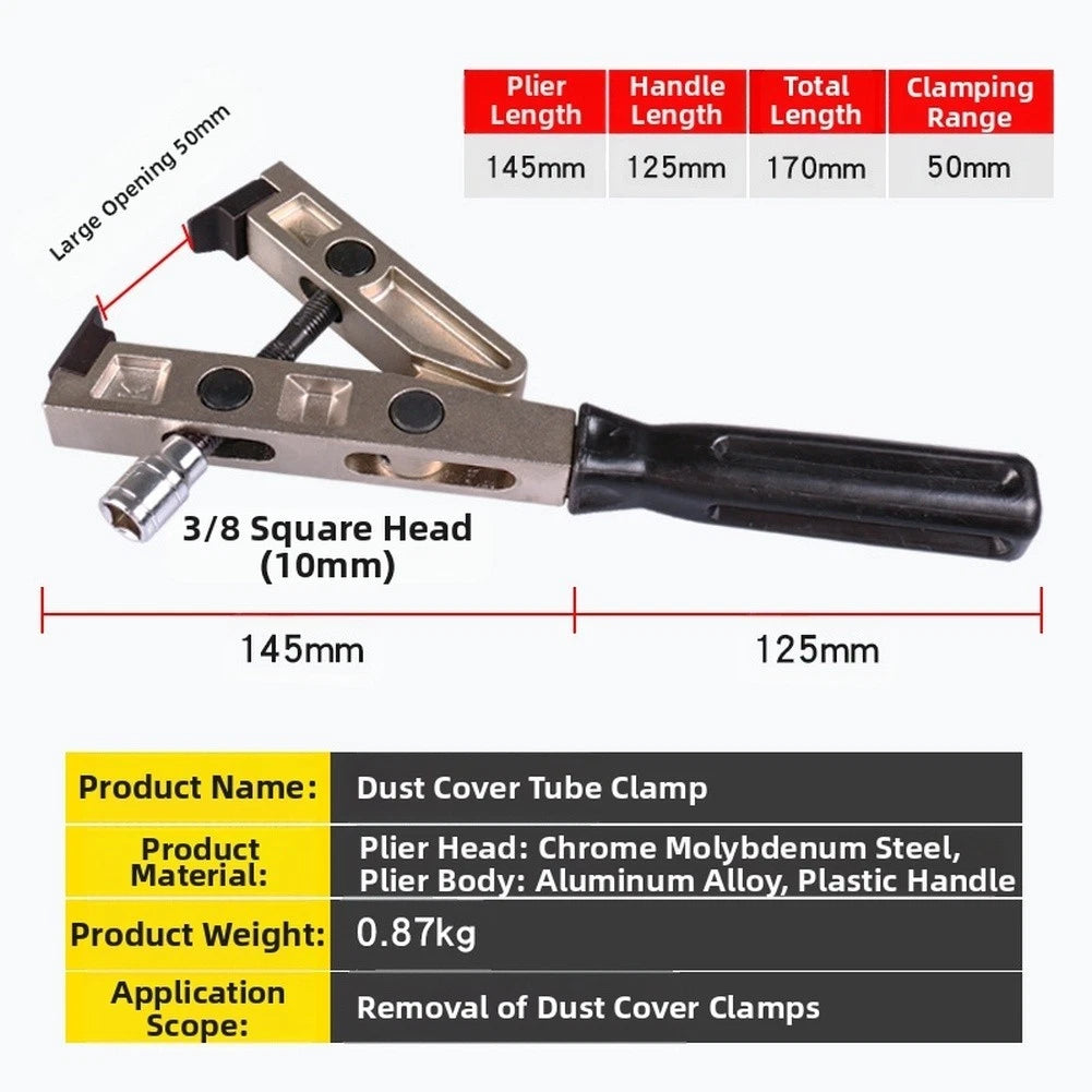 Hose Clamp Pliers for Universal Use (50mm Opening, 3/8 Inch Drive)