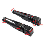 Black Passenger Rear Footrest Pegs for Kawasaki Z300 400 650 900 ZX6R (2015-2023)