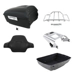Matte Black Trunk Backrest Rack Mount for Harley Road Glide (2009–2013)