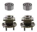 Front Wheel Bearings & Rear Hub Assemblies Kit for Caliber Compass Patriot (2007–2017)