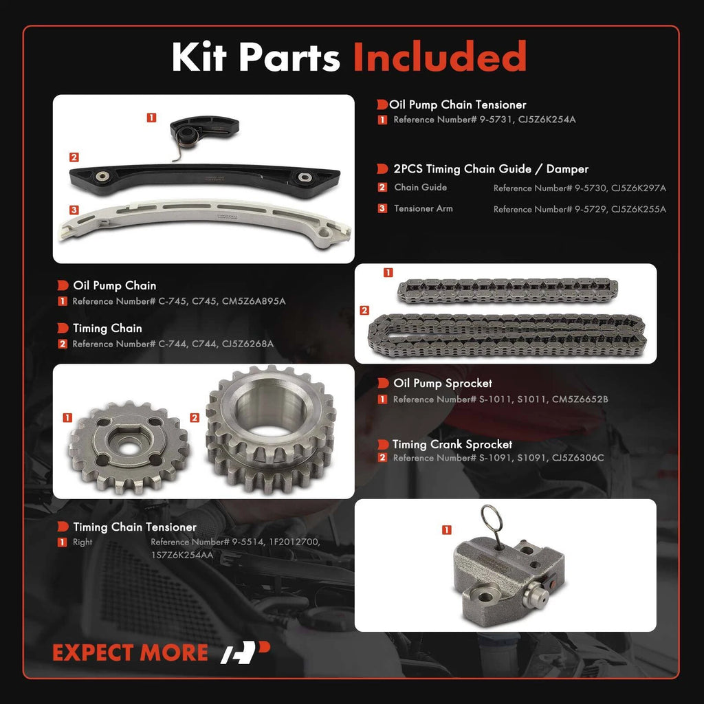 8x Timing Chain Kit for Ford Explorer (2012-2019)