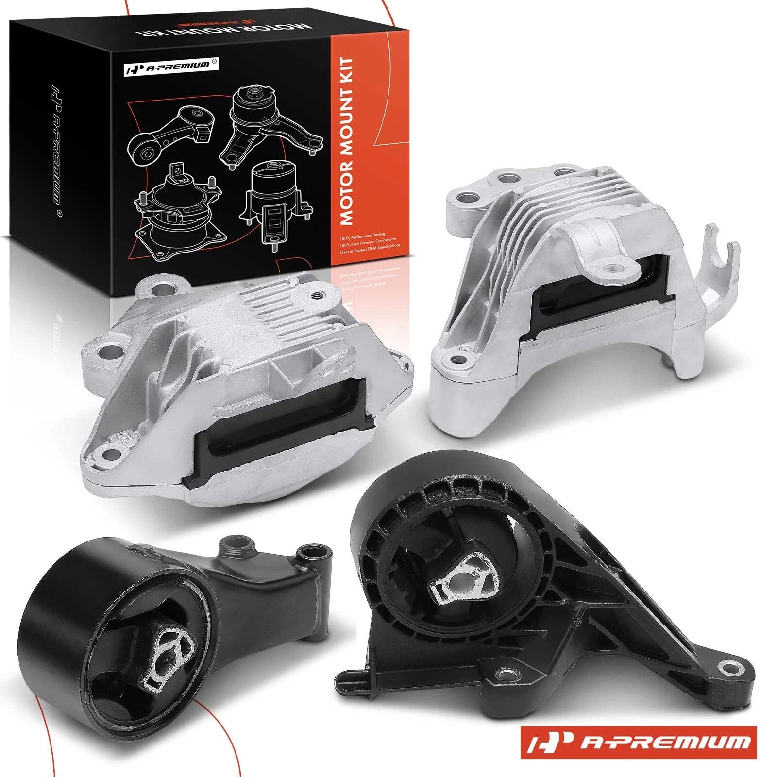 Set of 4 Engine Motor & Transmission Mounts for Chevrolet Cruze (2011–2016)