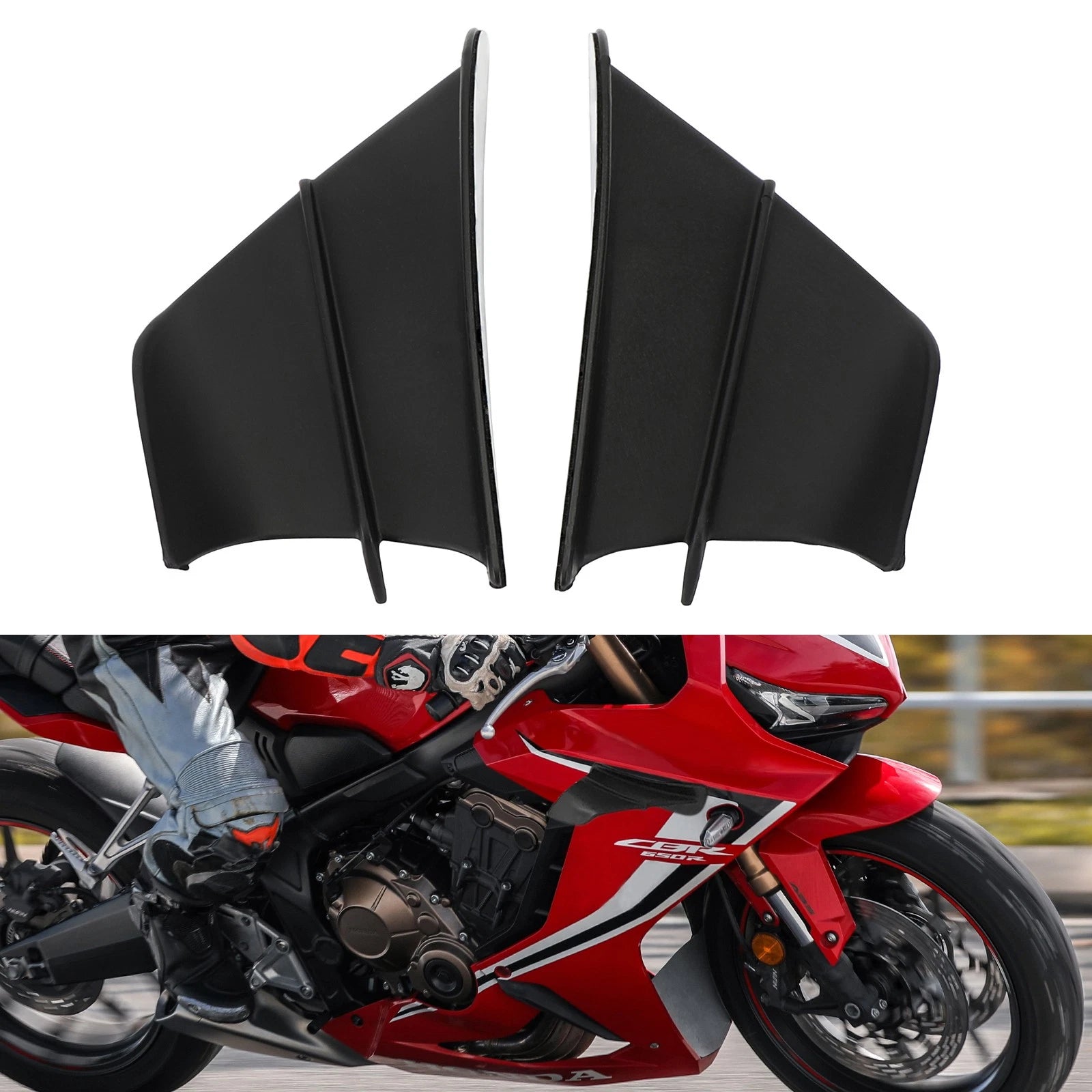 Side Winglet Wind Fin Spoiler Trim Cover for Honda CBR500R CBR650R CB1000R (2013–2023)