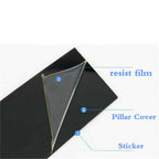 6 Pcs Glossy Black Car Door Pillar Post Trims for Honda Fit Jazz (2014-2019)