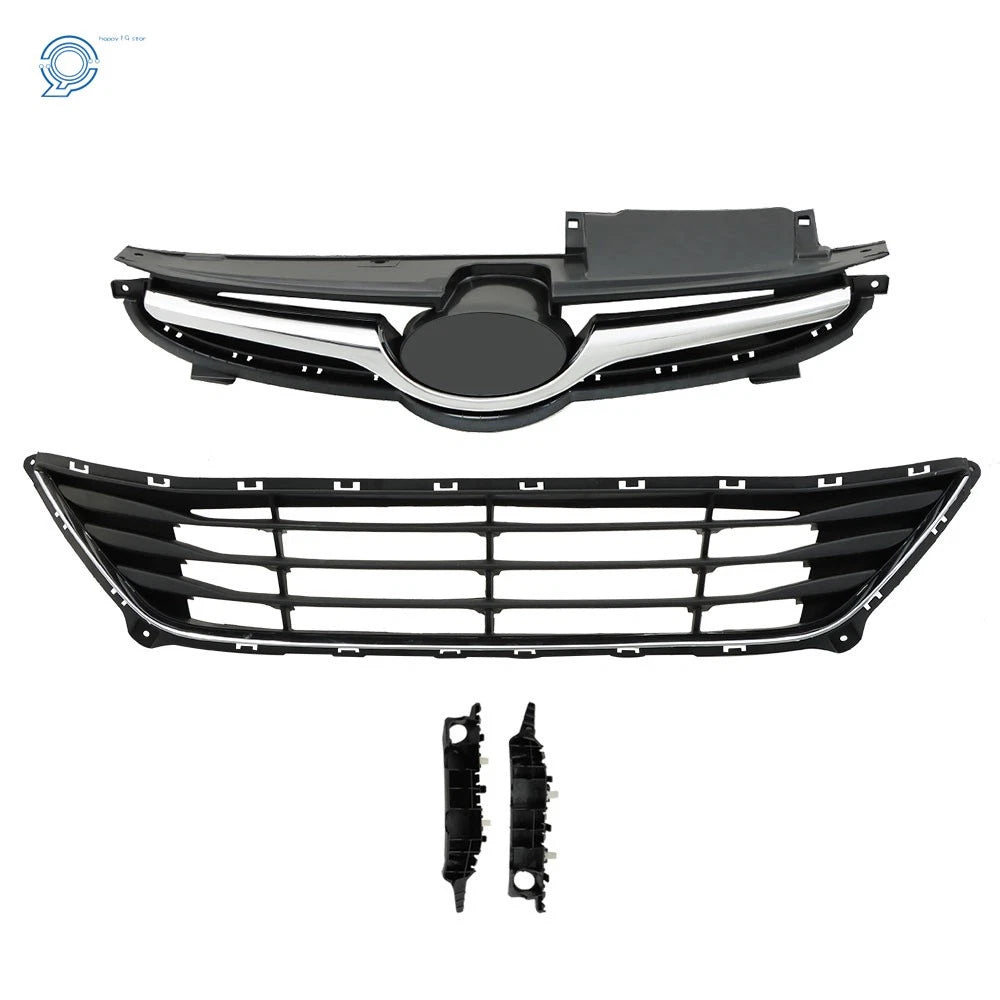 Set of 2 Front Upper and Lower Grilles for Hyundai (2014–2016)