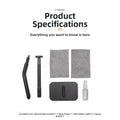 Glass Cleaner Tool with Detachable Handle for Cars (180° Rotation)